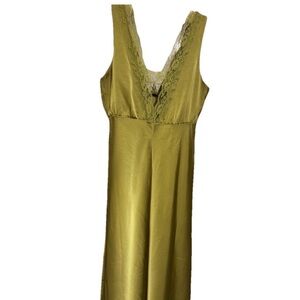 Sincerely Jules Olive Lace-Trim Slip Dress NWT, size M